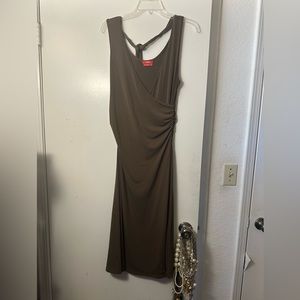 Old Navy midi dress. Army green color. tank straps with back out